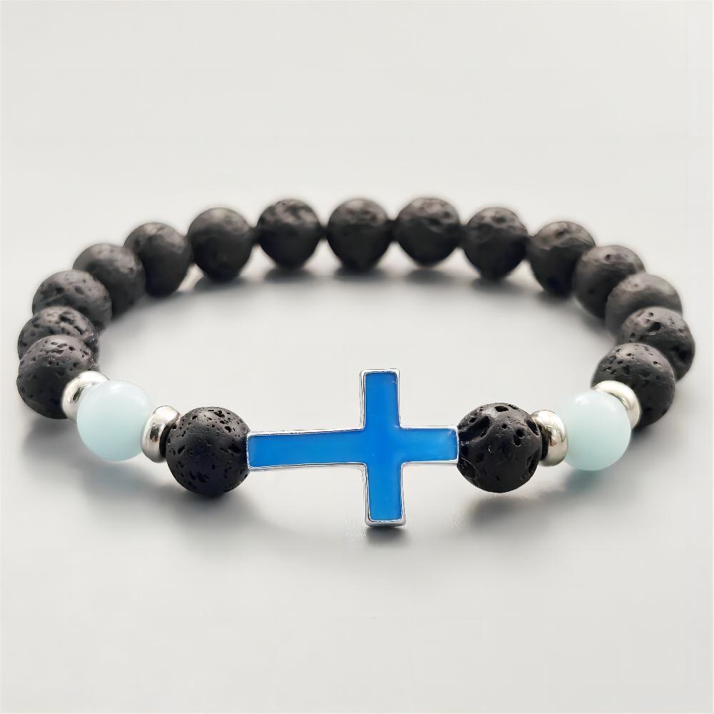 Glow in the Dark Cross Bracelet