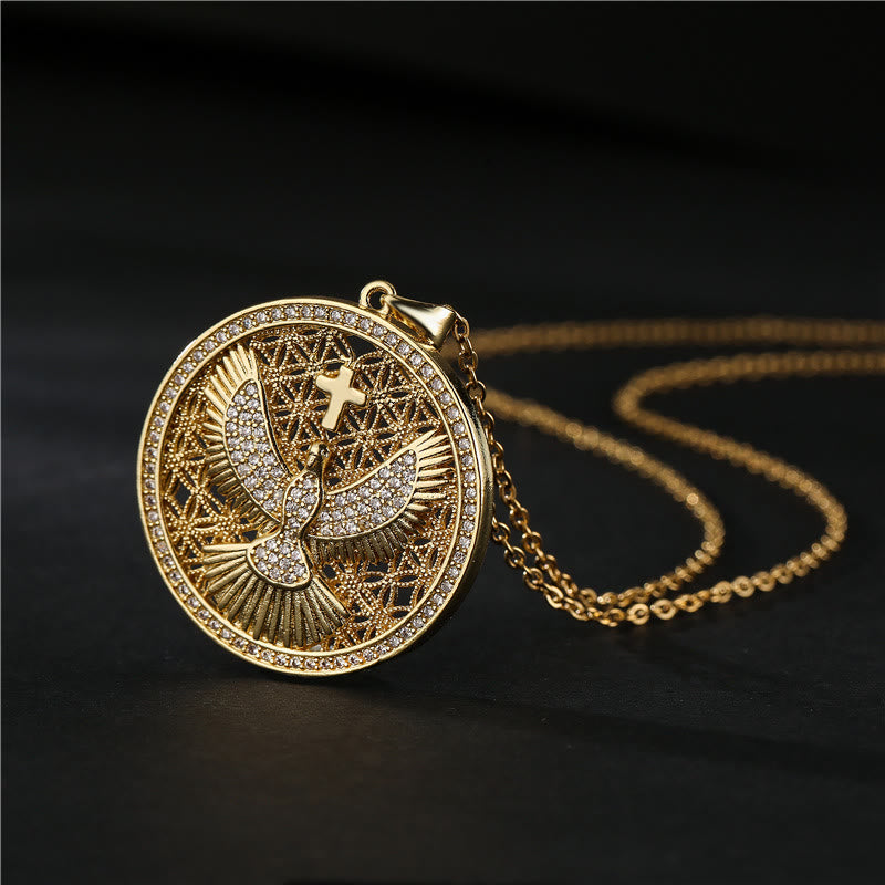 Holy Spirit Dove Heavenly Sparkle Necklace: A Radiant Symbol of Faith