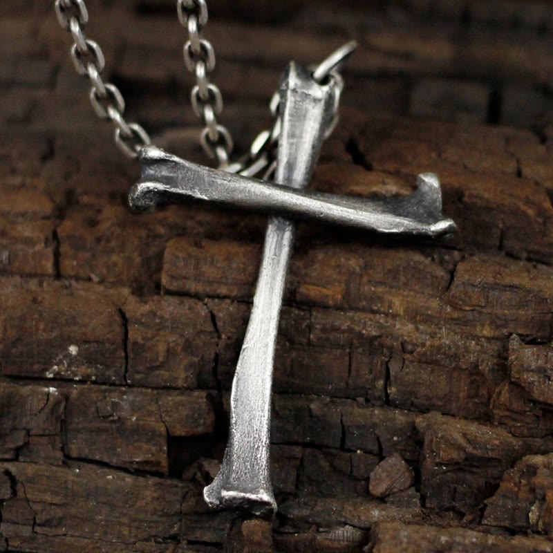 925 Sterling Silver Modern & Minimalist Cross Bone-shaped Necklace: Showing Personality in Simplicity