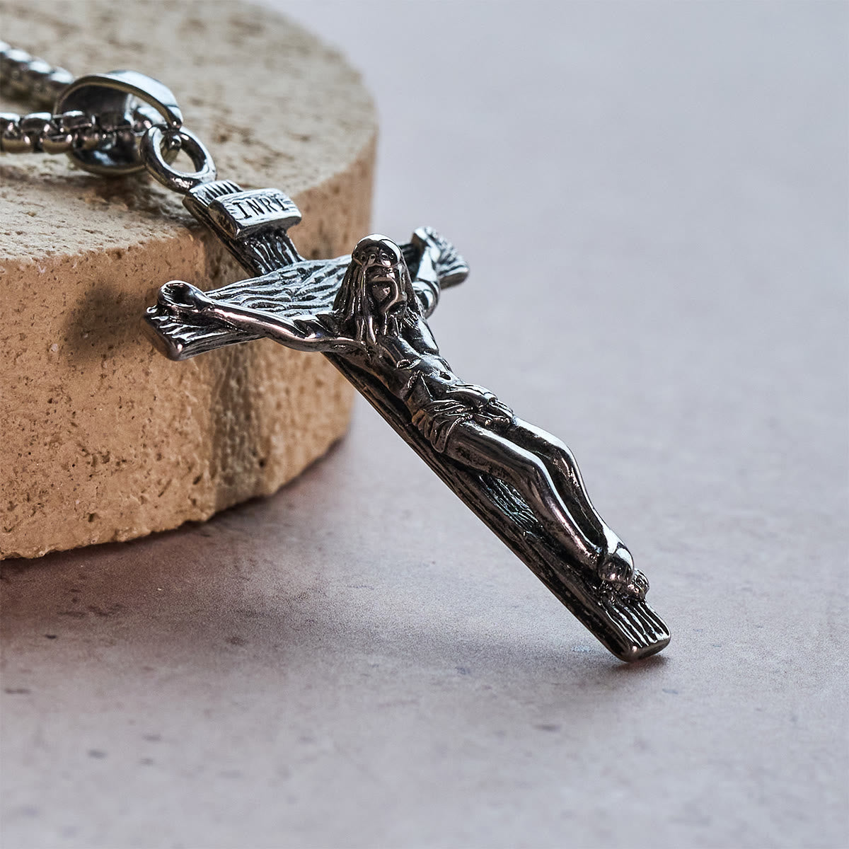 Gold Crucifix Pendant Necklace