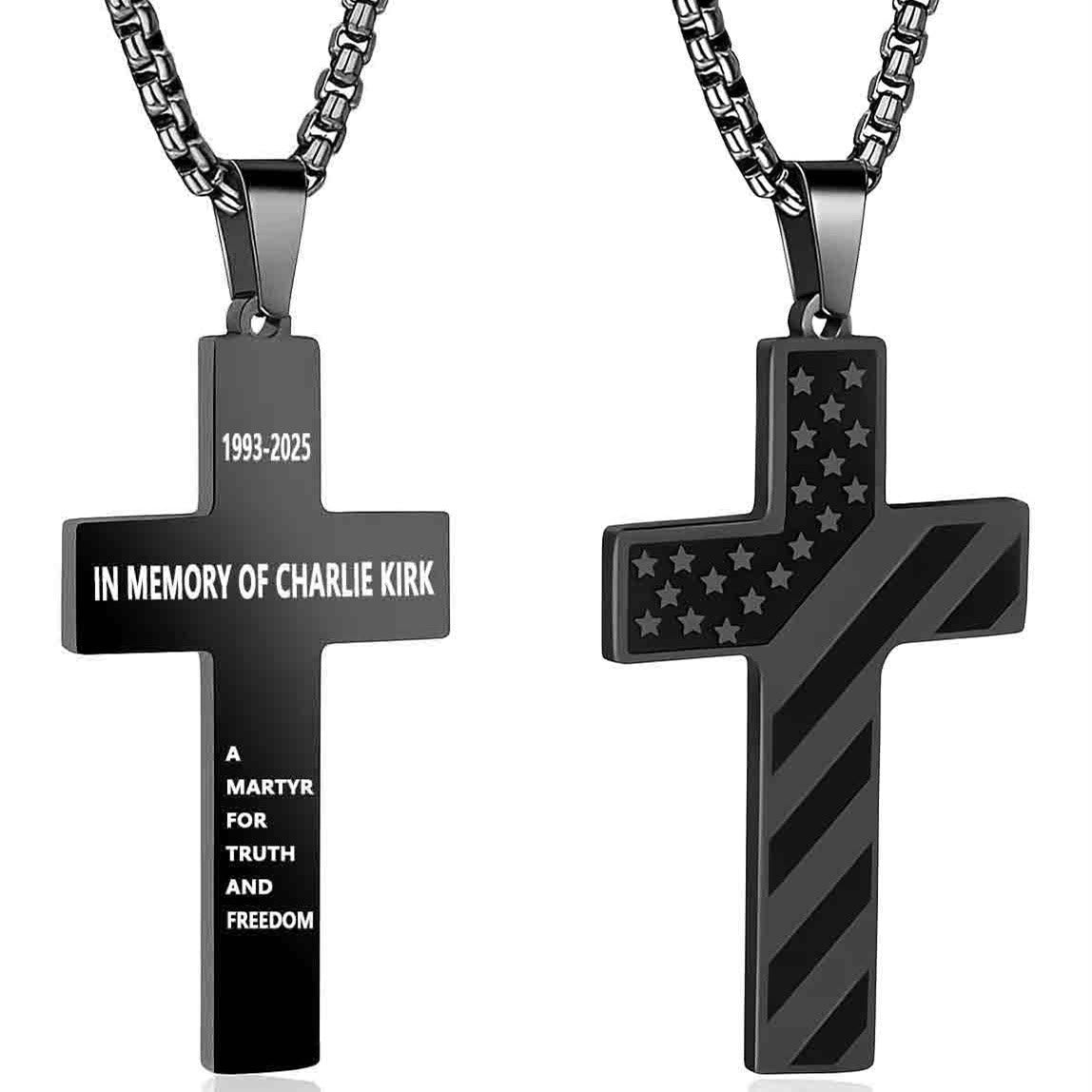 Scripture Cross with American Flag