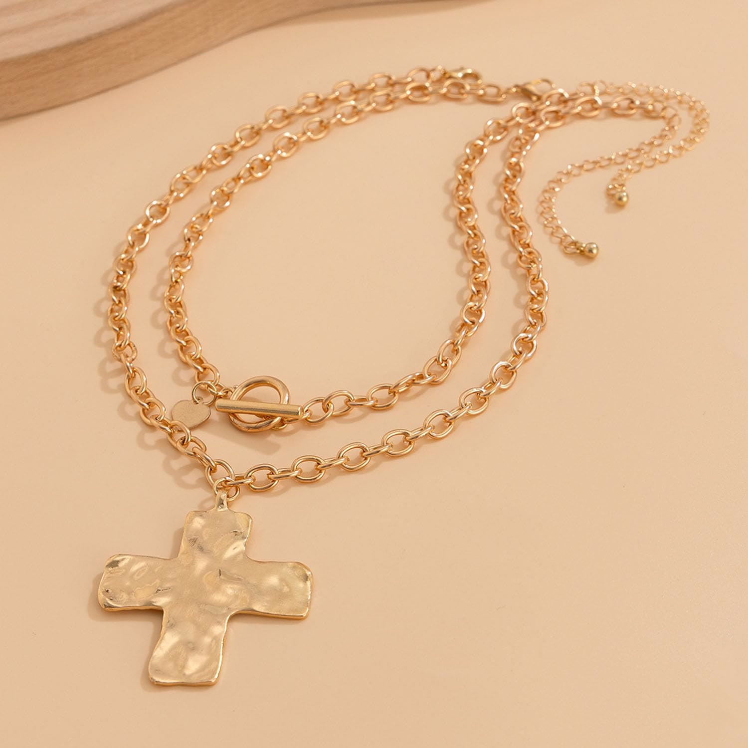 Antique Hammered Cross Pendant