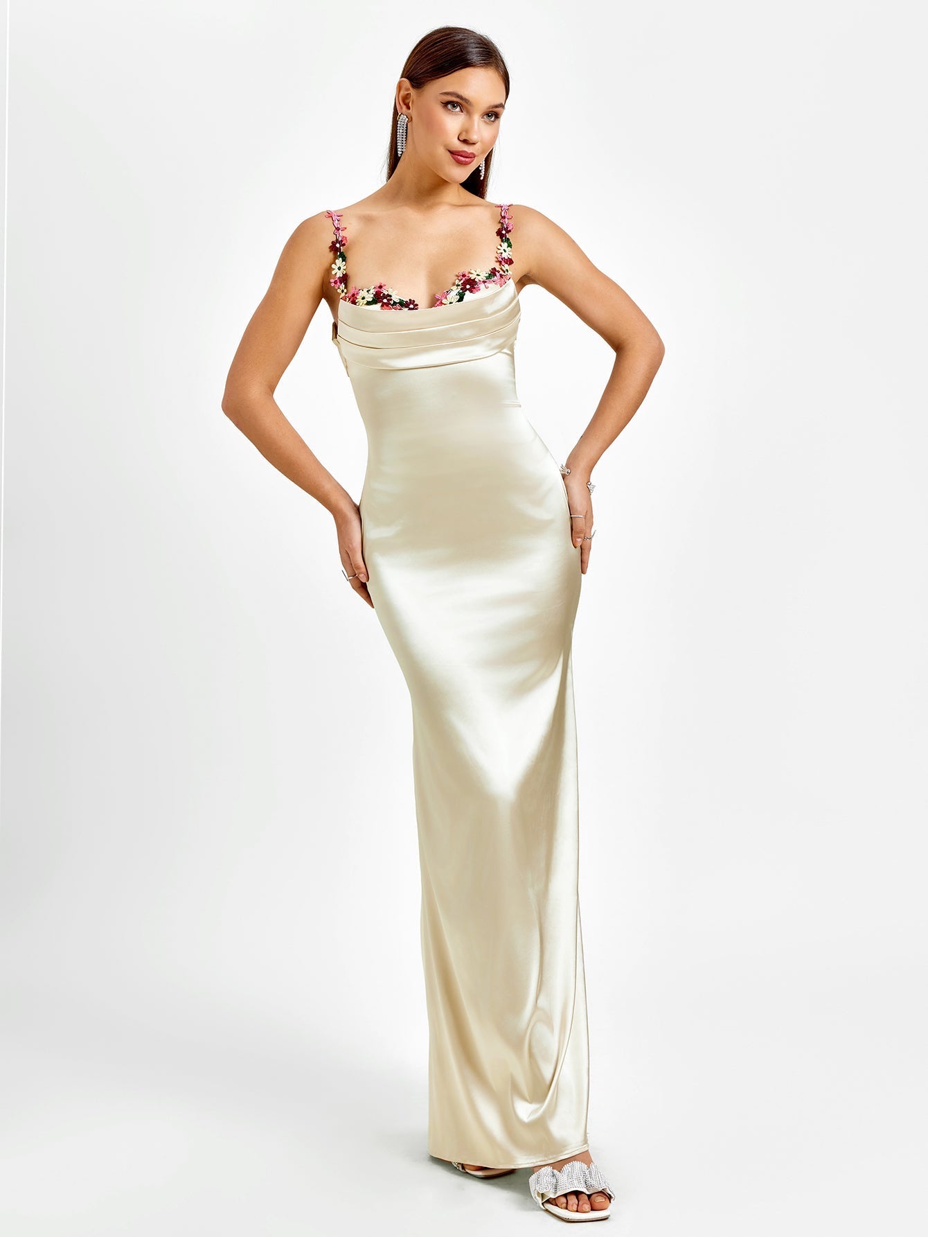 Fiorella Satin Gown | Maxikleid