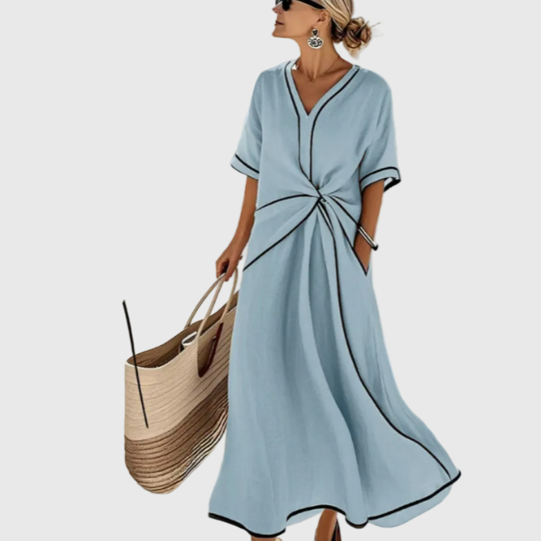 Amara | Draped Coastal Dress