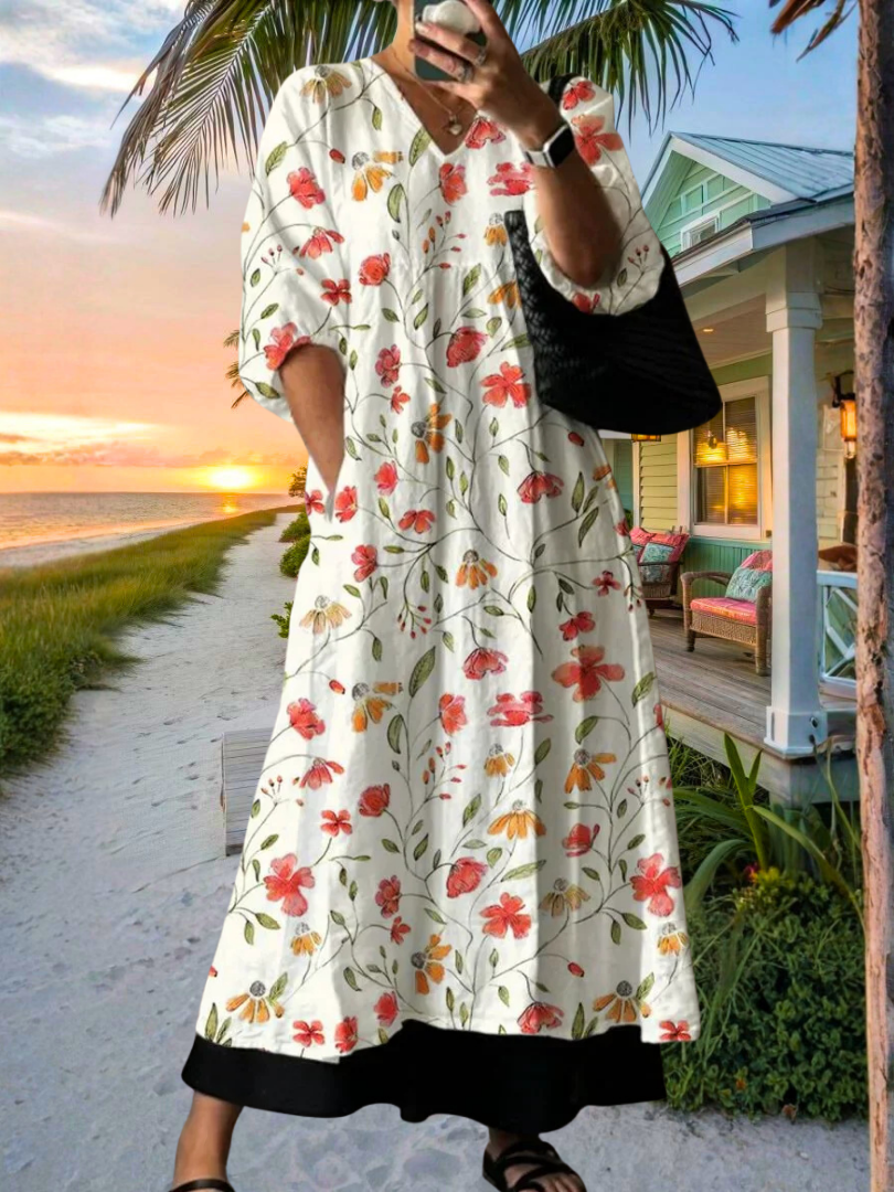 Elegant Printed Dress Ana