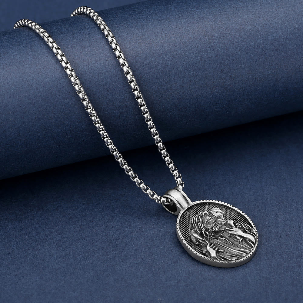 the The Good Shepherd Jesus Pendant Necklace