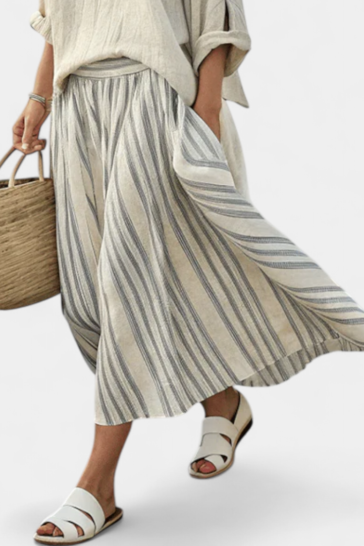 Aurcyn | Striped Skirt Set