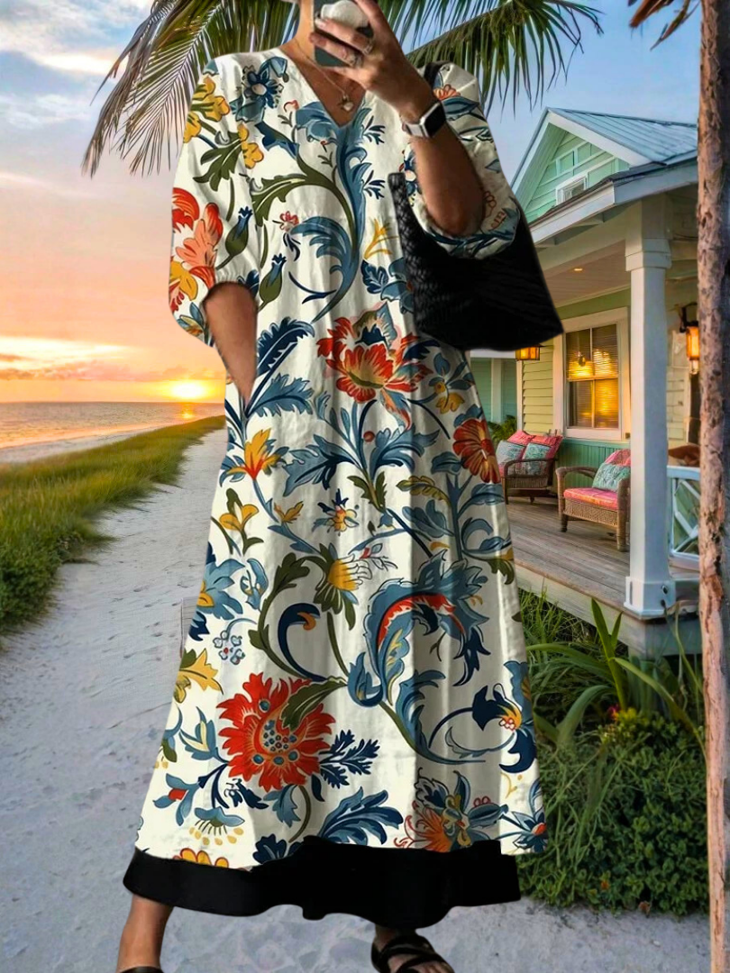 Elegant Dress with Tiana Print