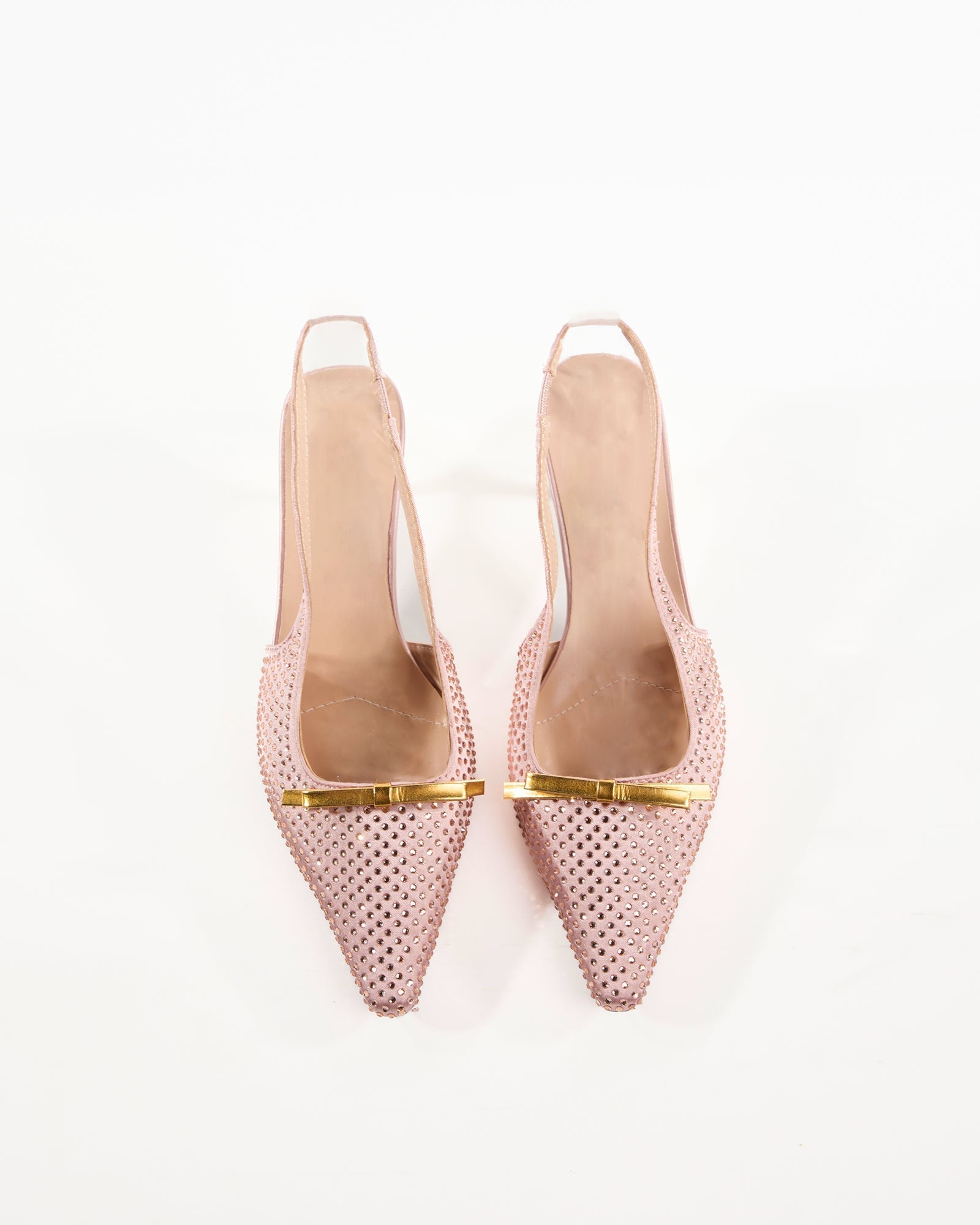 Dakota Rhinestore Slingback Pumps In Pink