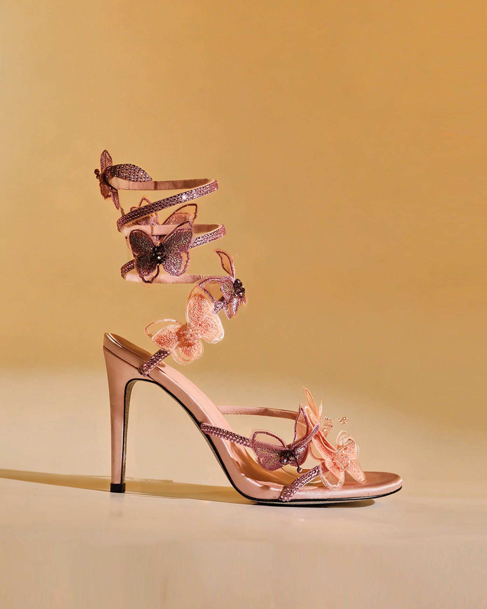 Elisa Glitter Butterfly Snake Sandals