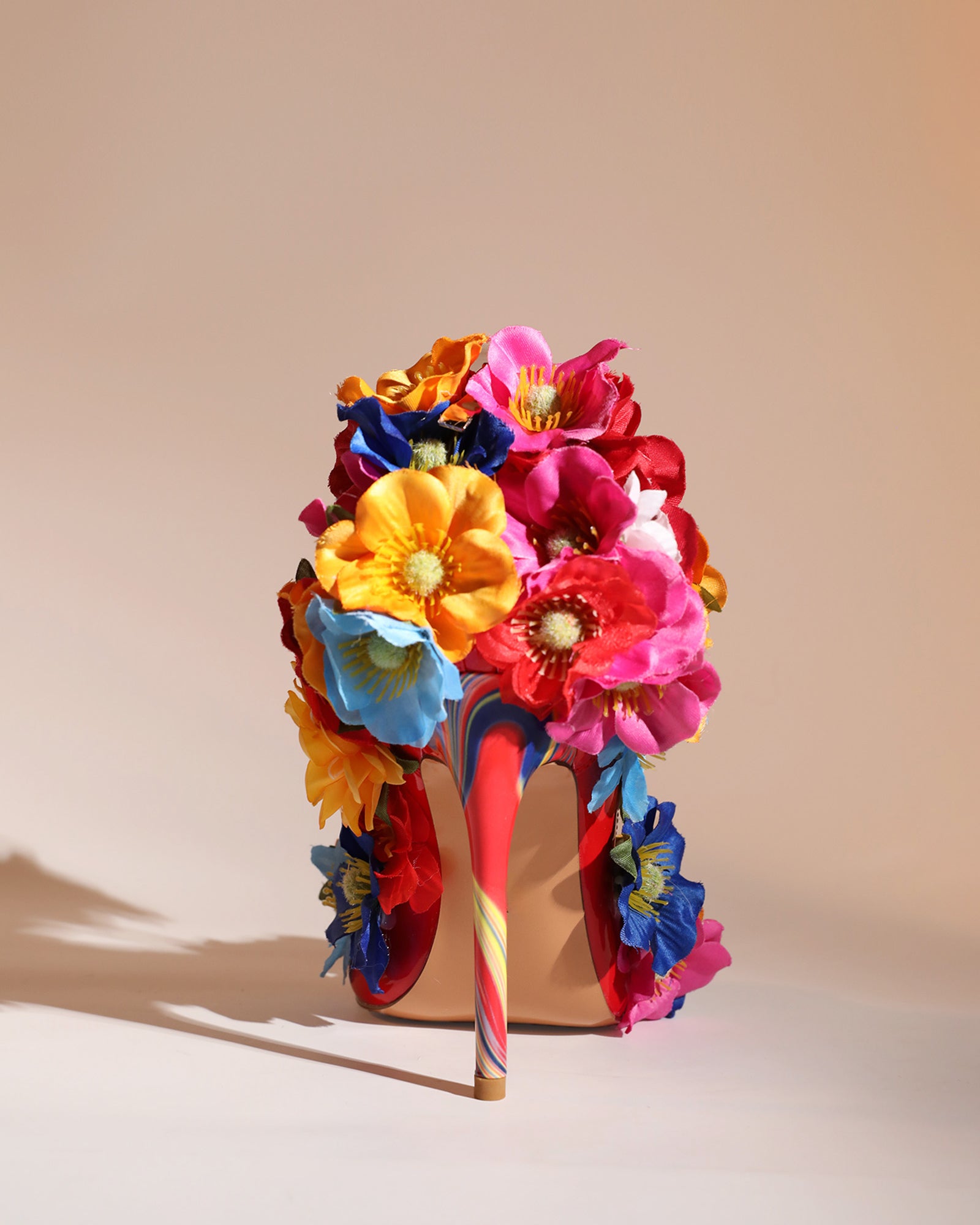 Fadwa 3D Flower Sandals In Multicolor