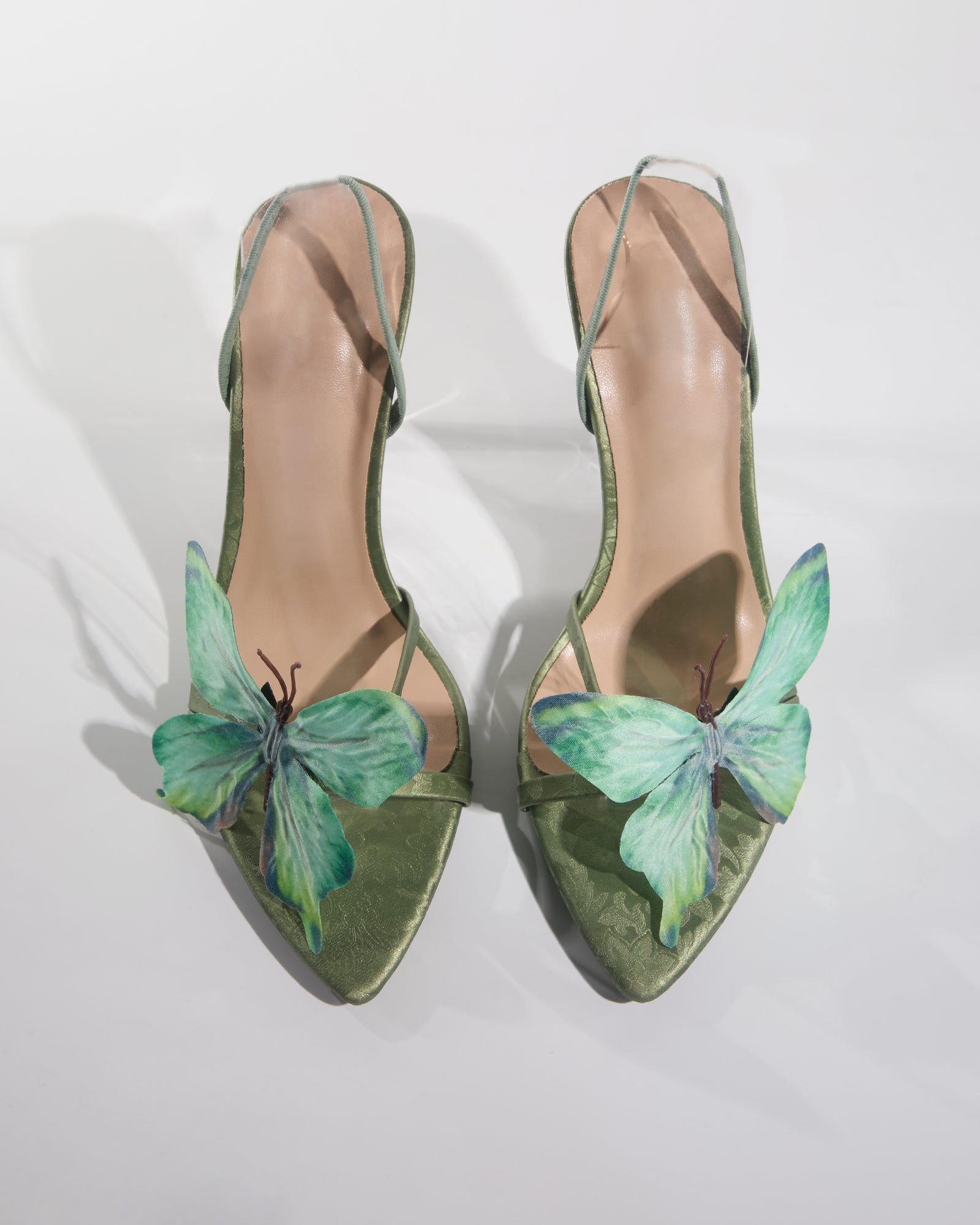 Io Butterfly Slingback Sandals In Green