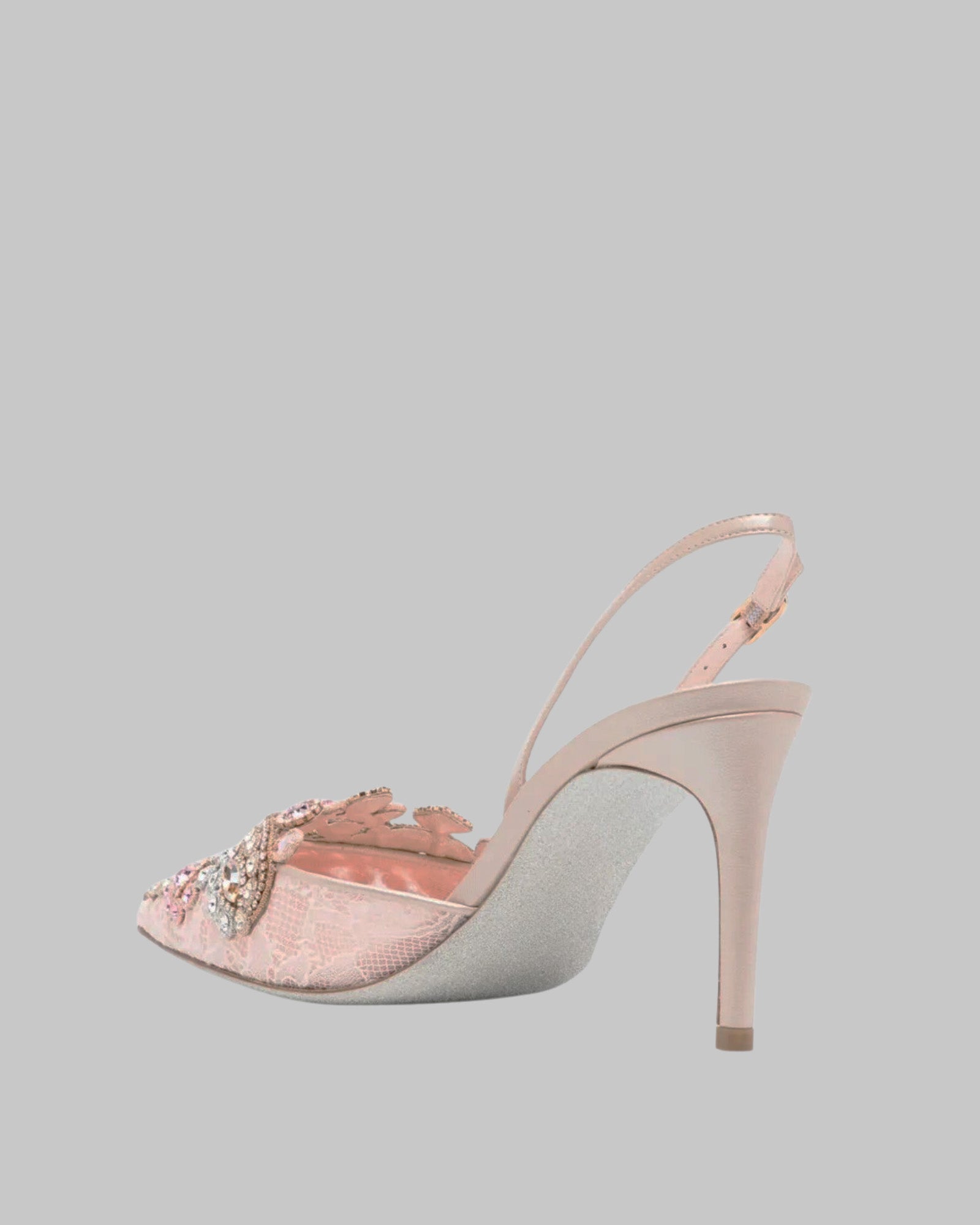 Sadb Diamond Embroidery Slingback Pumps In Pink