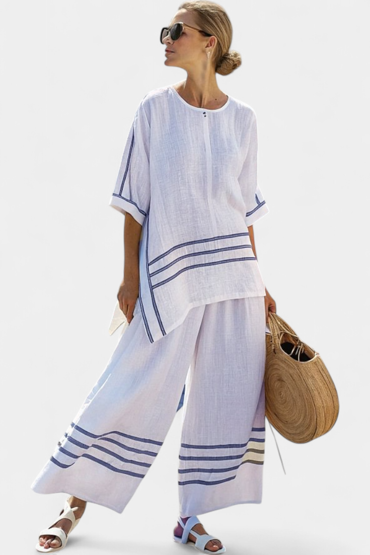 Wynne | Minimalist Stripe Linen Set