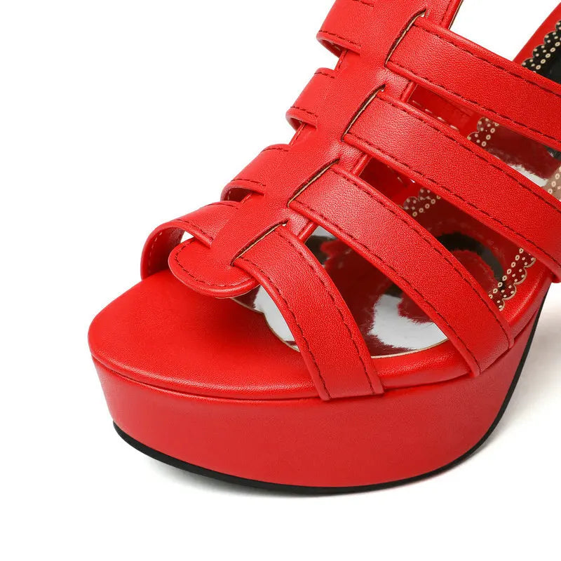 Lacey Strapped Platform Heels