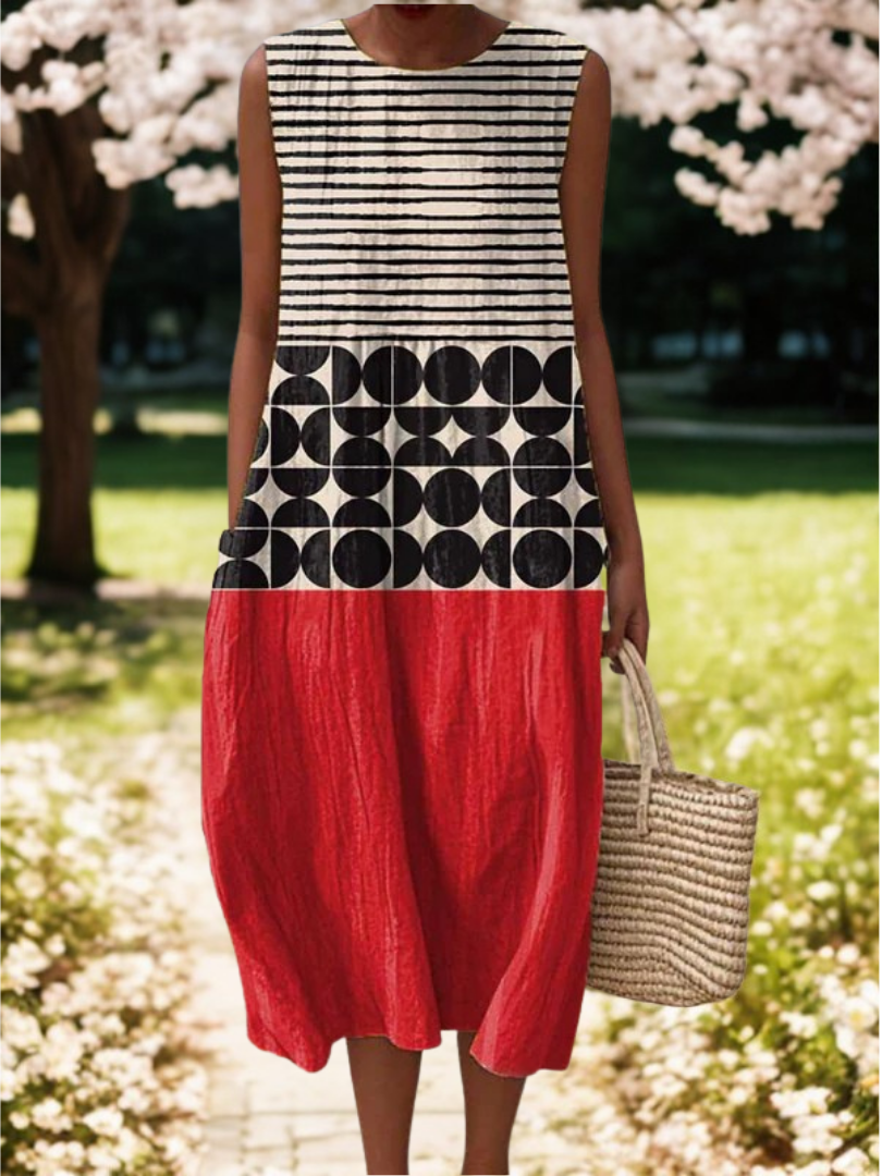 Jane | Colorblock Midi Dress