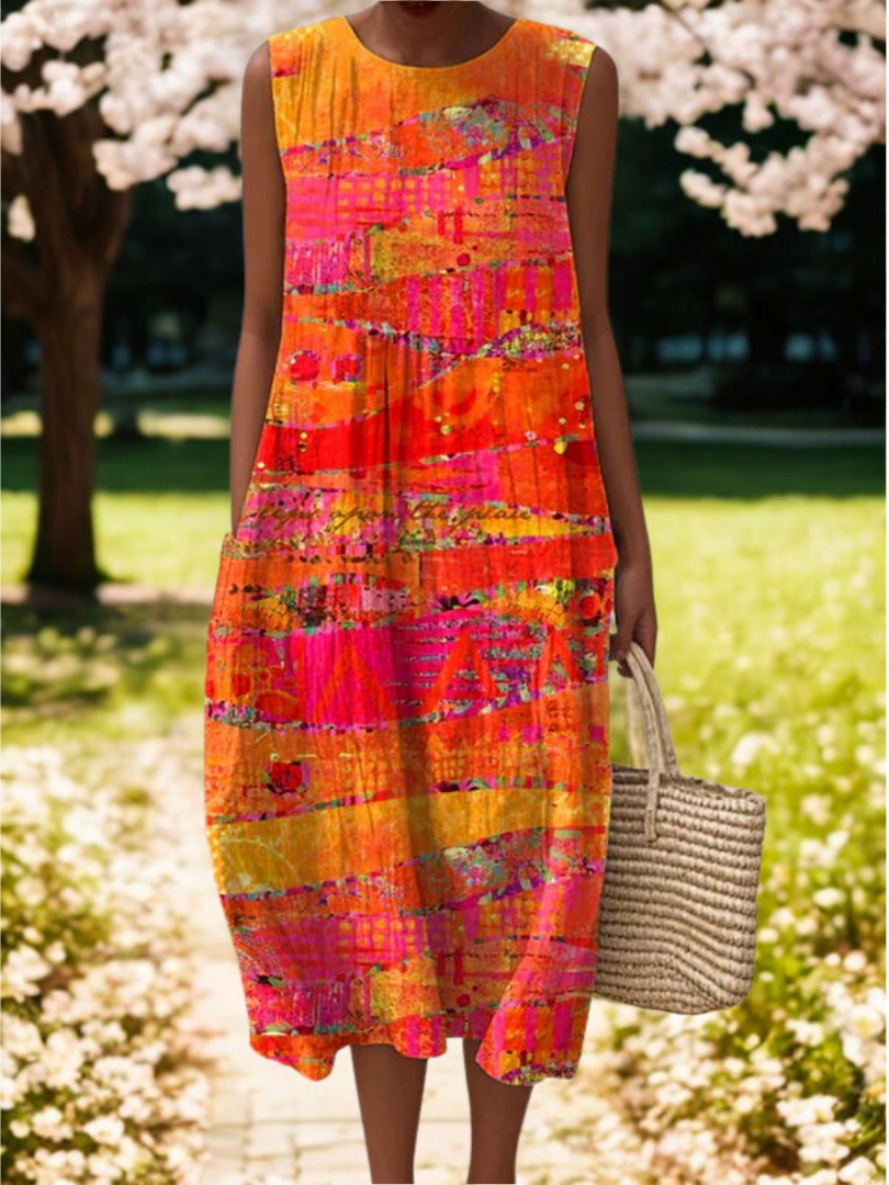 Faye| Sunset Midi Dress