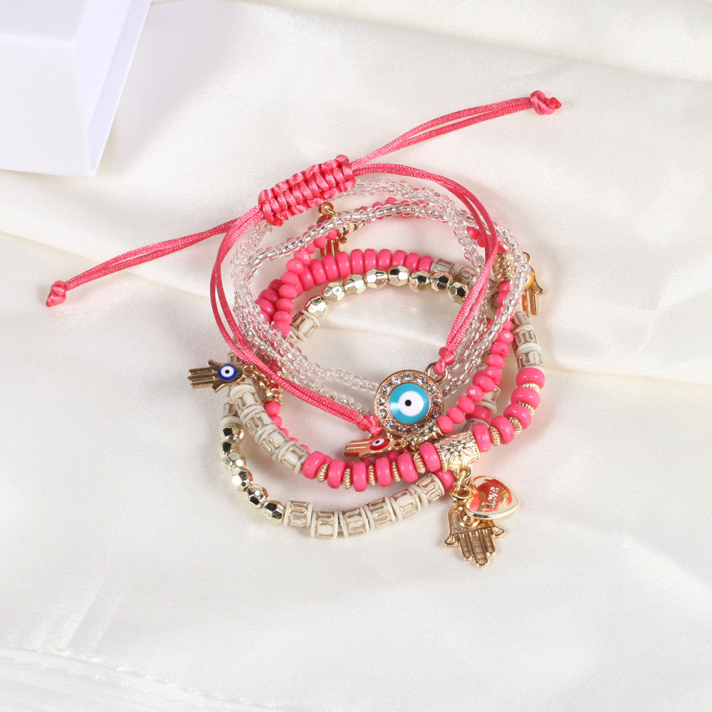 Hamsa Bohemian Beach Bracelet Bundle