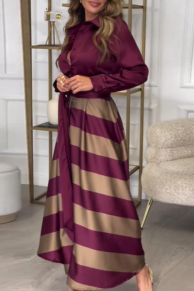 Ava™ | Long Striped Dress