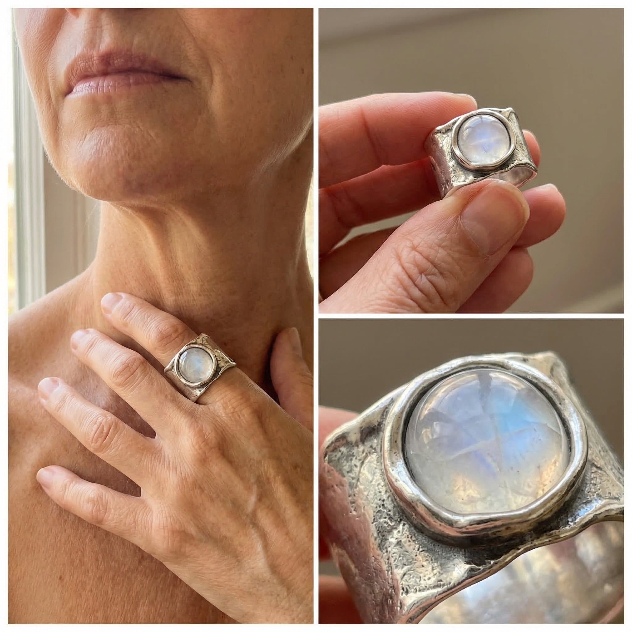 Moonstone Boho Ring