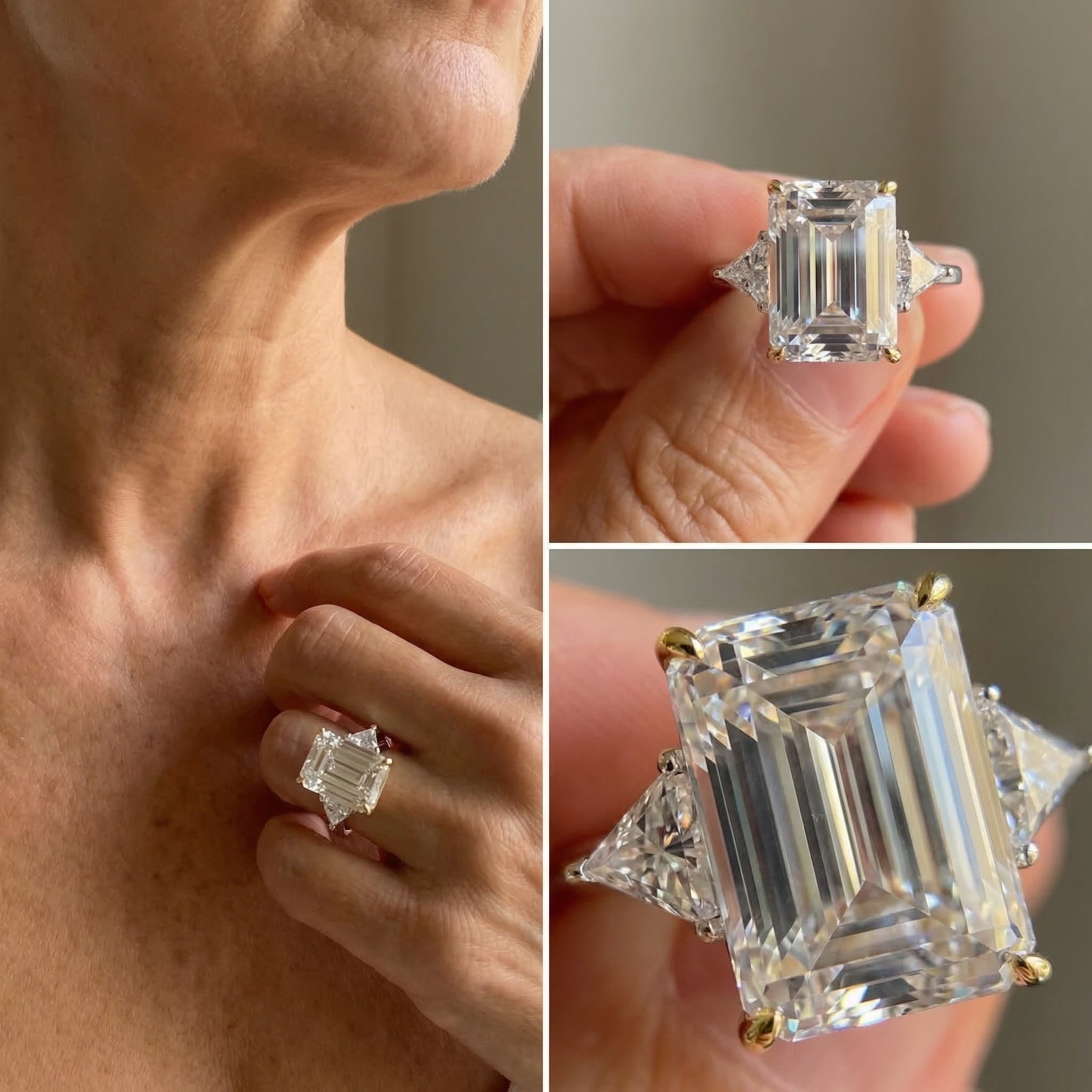 Anitque Square Glass Ring