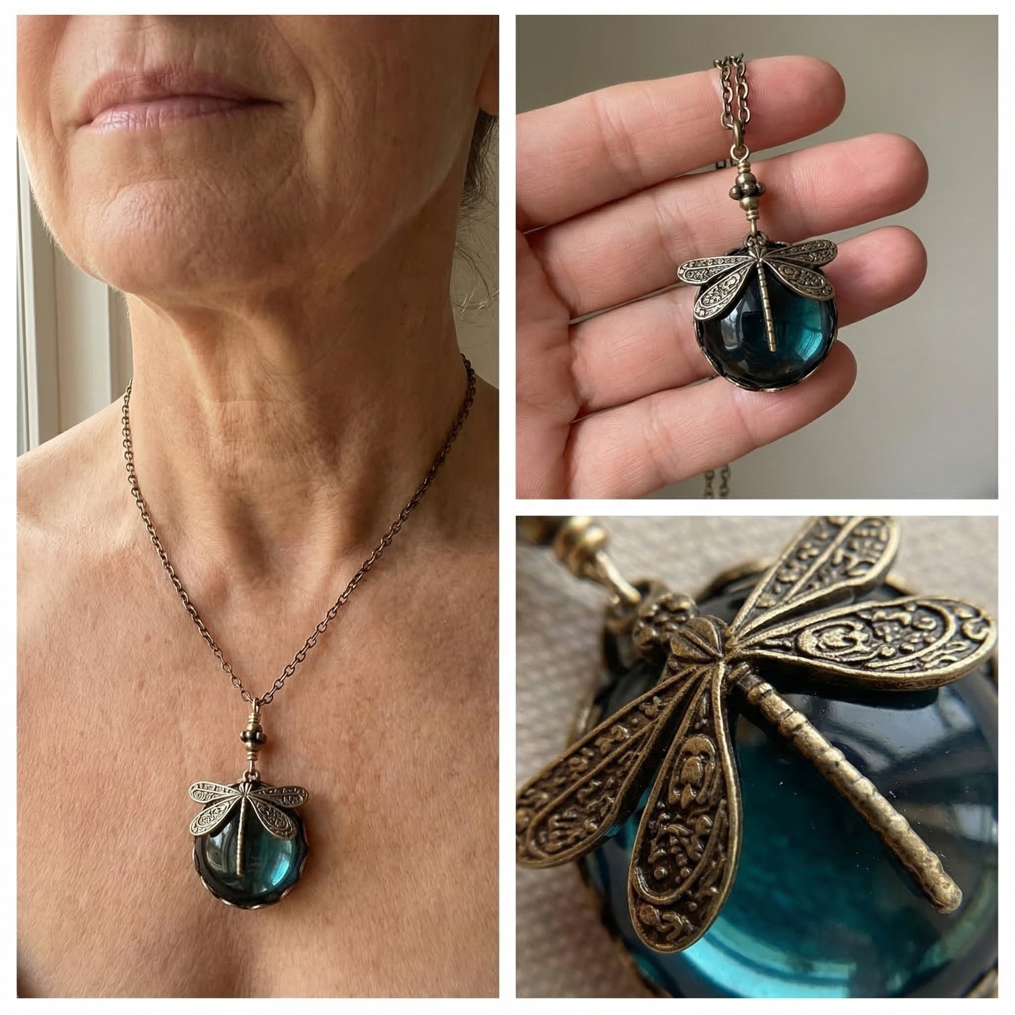 Vintage Dragonfly Necklace