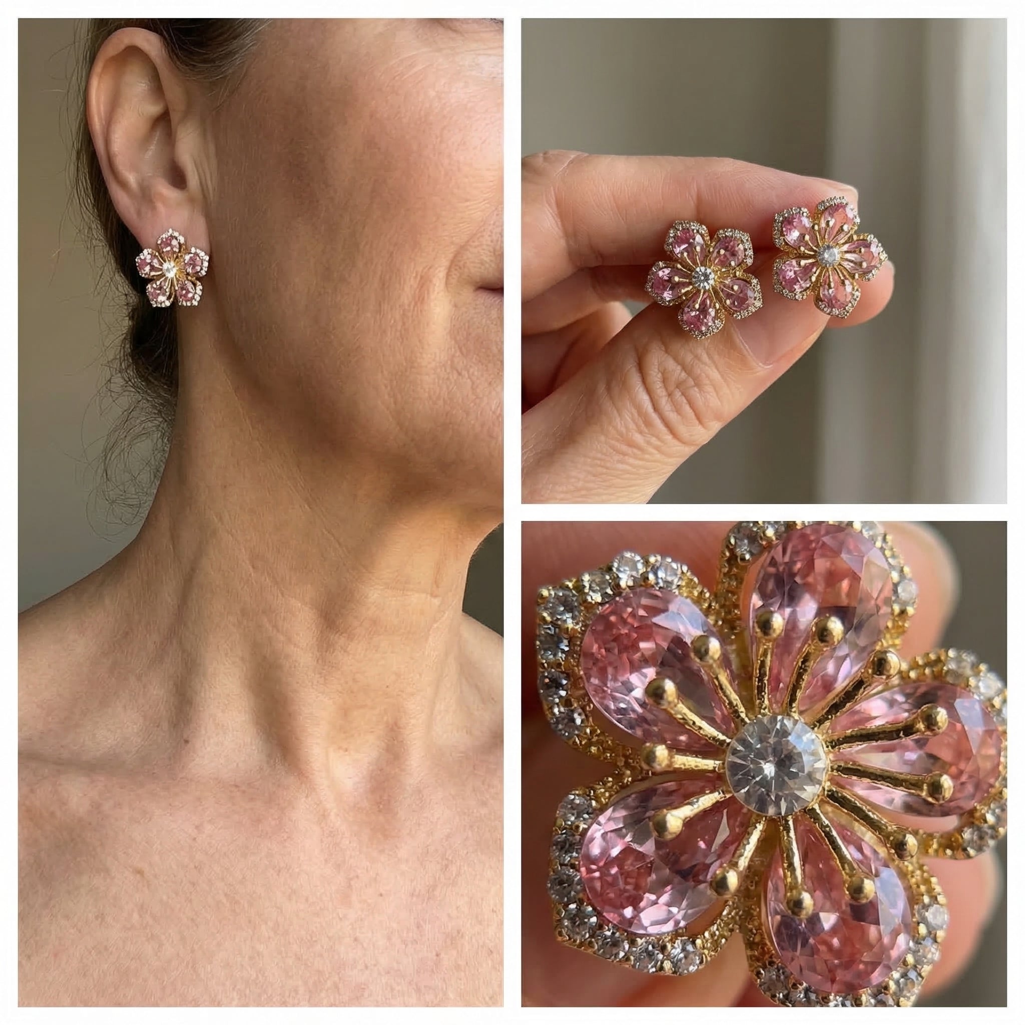 Multicoloured Zirconia Earrings in Silver