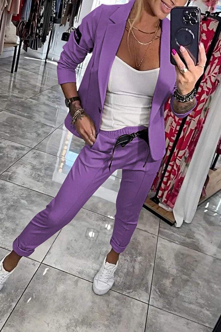 Fenna™ | Relaxed Solid Color Two-Piece Set for Women