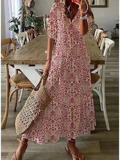 Luna | Boho Midi Dress