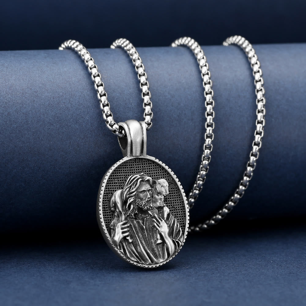 the The Good Shepherd Jesus Pendant Necklace