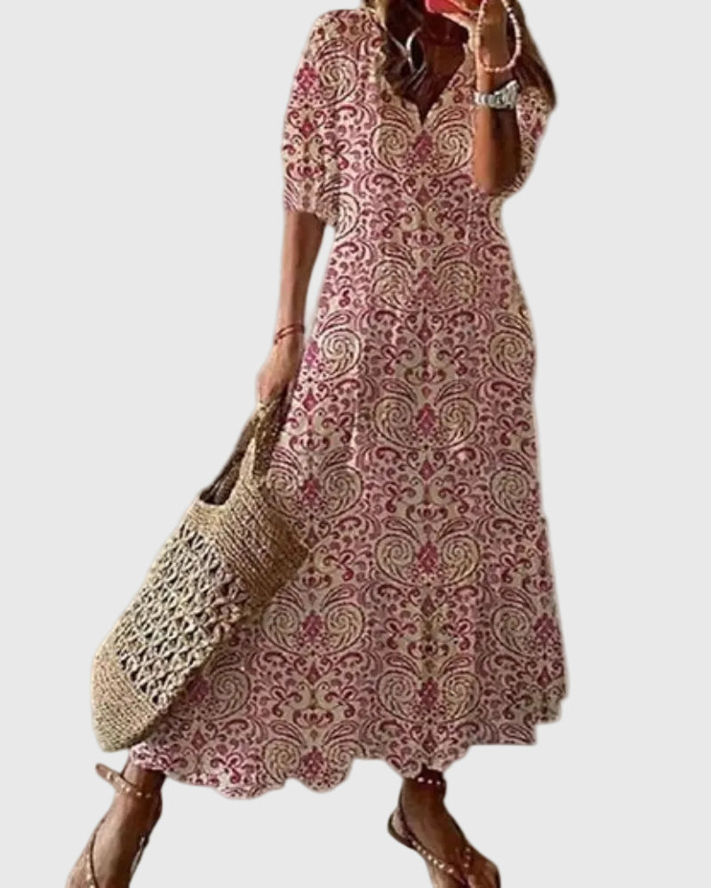 Nora | Boho Vintage Sommer Maxikleid