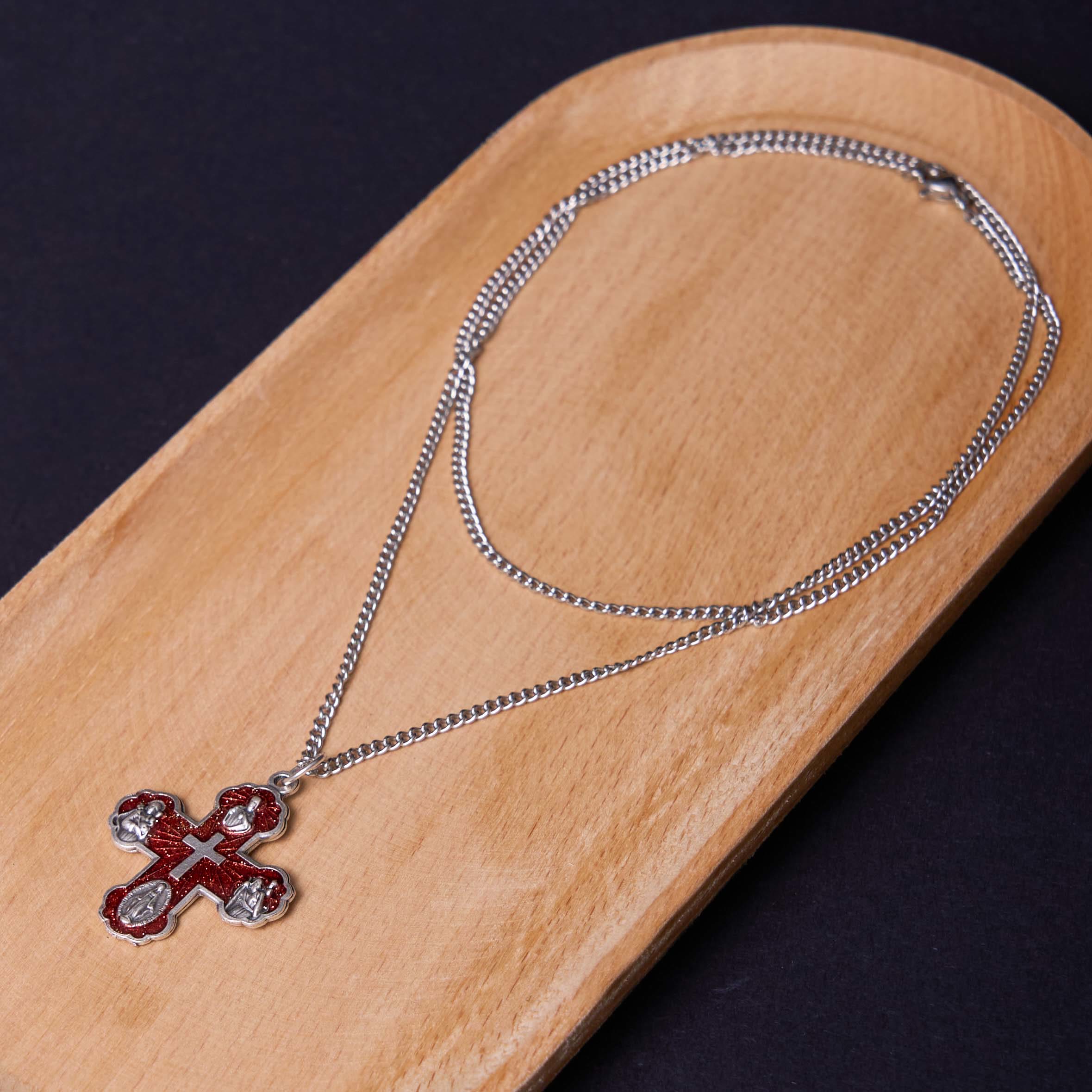Classic Style Carmelite Five-in-One Four-Way Cross Pendant Alloy Necklace