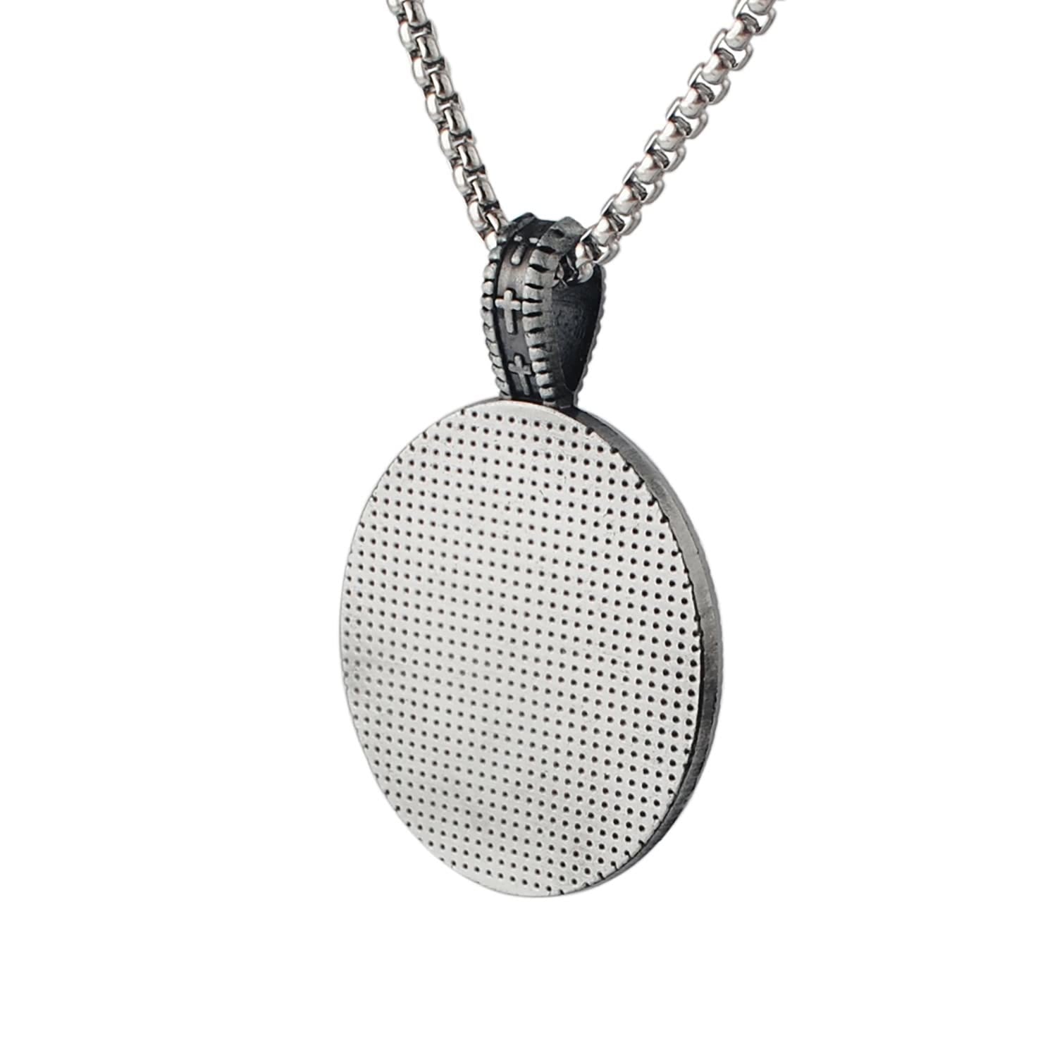 Classic Style Crafted St. Christopher Protect Us Pendant Necklace