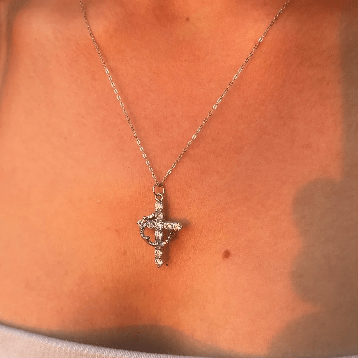Crowned in Faith (Cross & Earring Set)