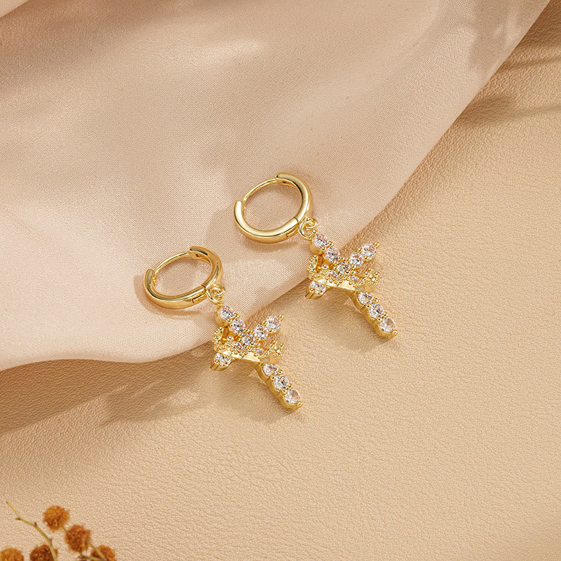 Crowned in Faith (Cross & Earring Set)