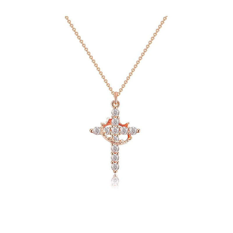 Crowned in Faith (Cross & Earring Set)