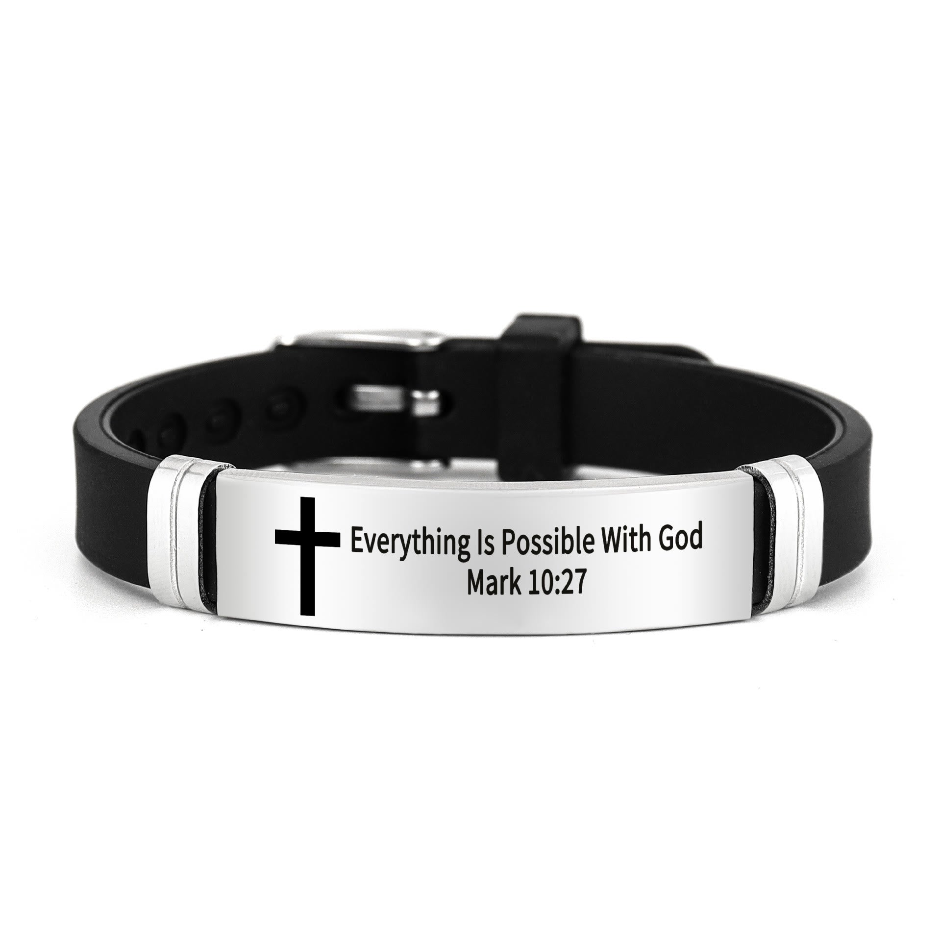 Multi - Styled Motivational Cross Bracelet with Bible Verses