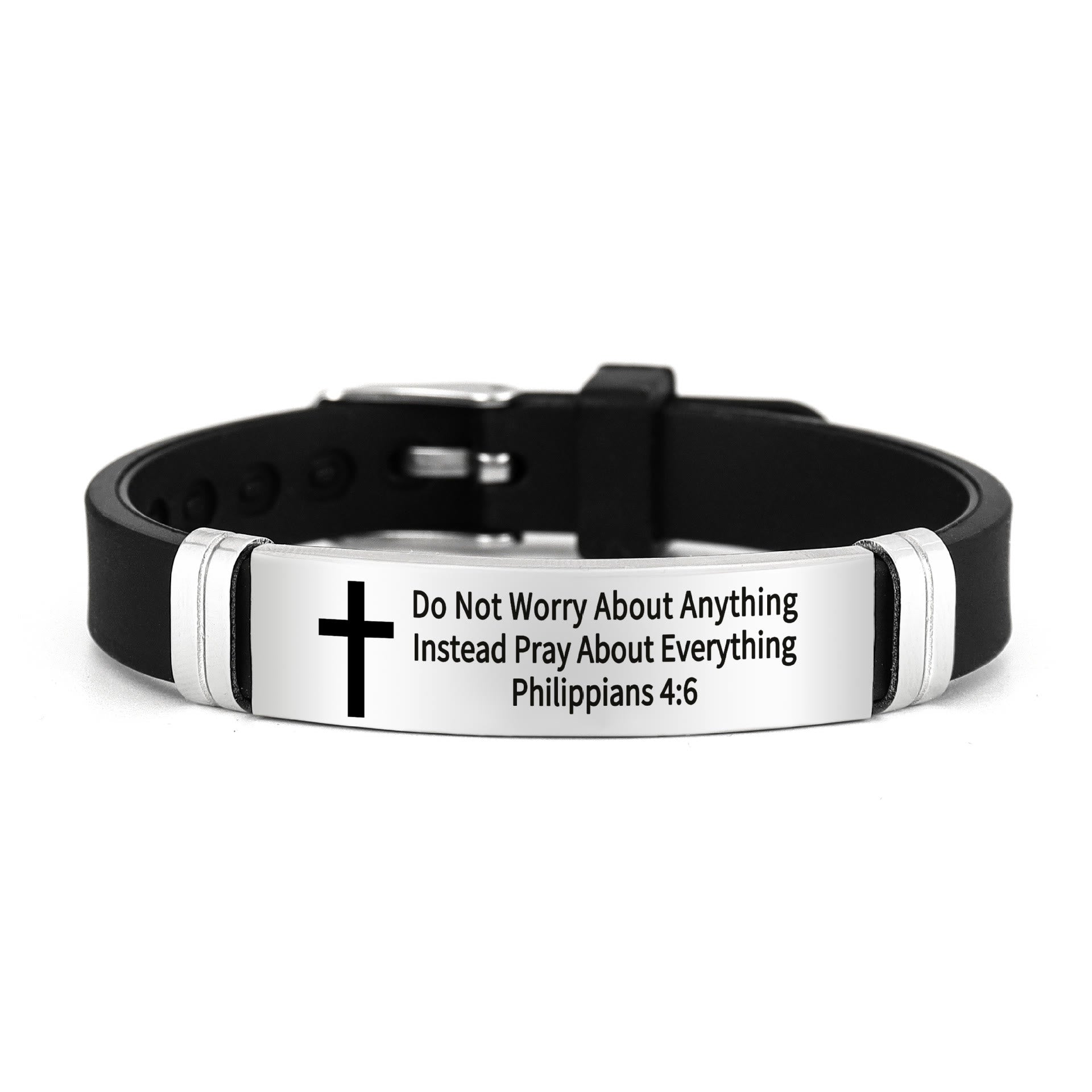 Multi - Styled Motivational Cross Bracelet with Bible Verses