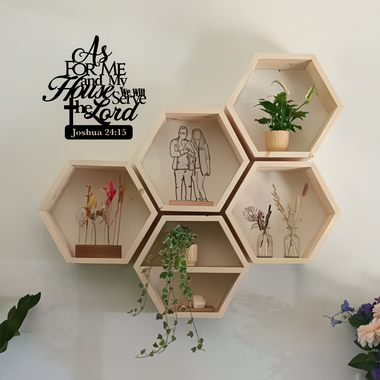 Christian Artwork Workshop Joshua 24:15 Metal Wall Decor: 'As for Me and My House'