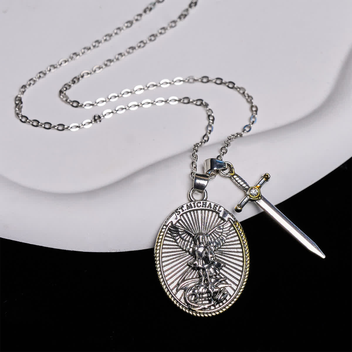 Sword & Shield St. Michael Pendant