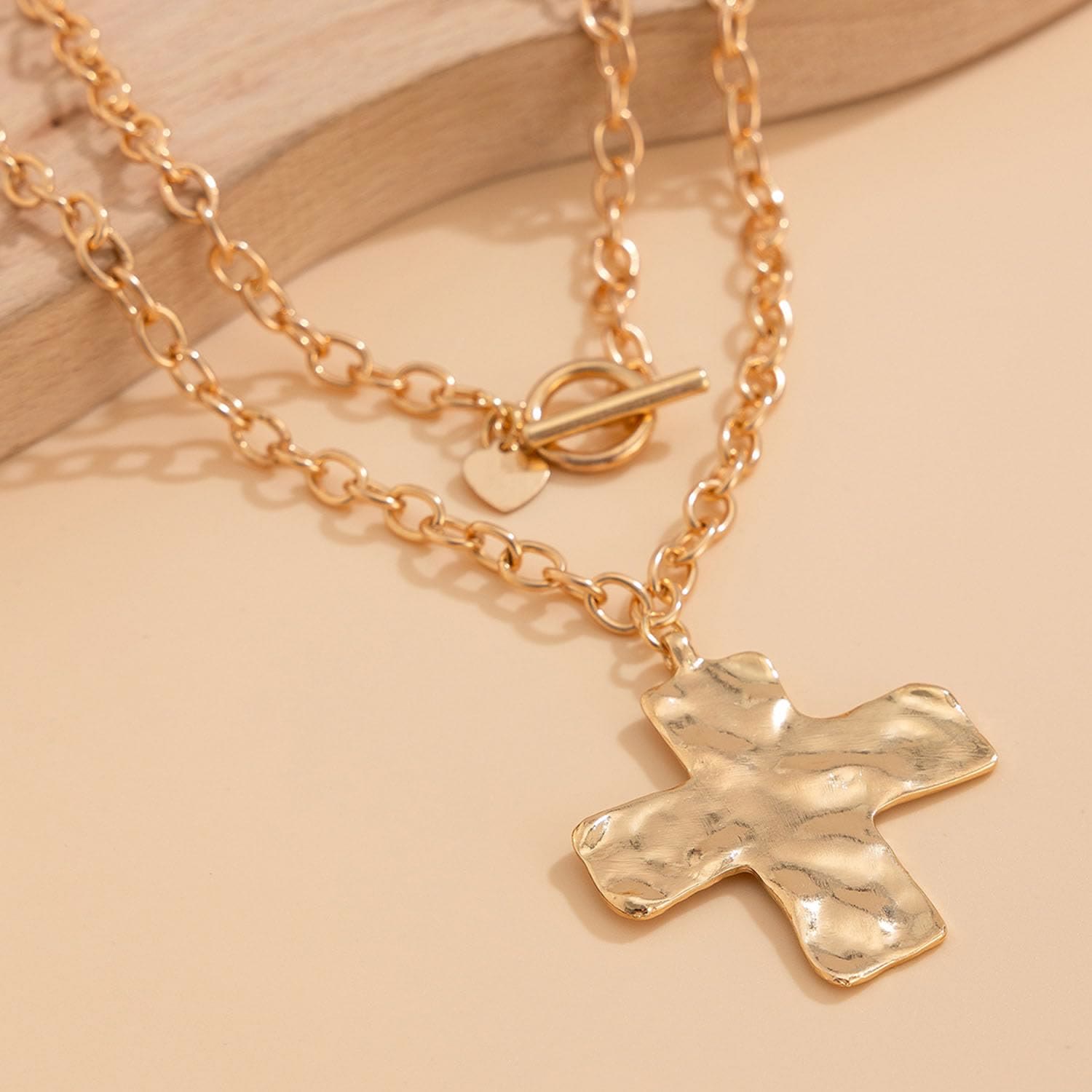 Antique Hammered Cross Pendant