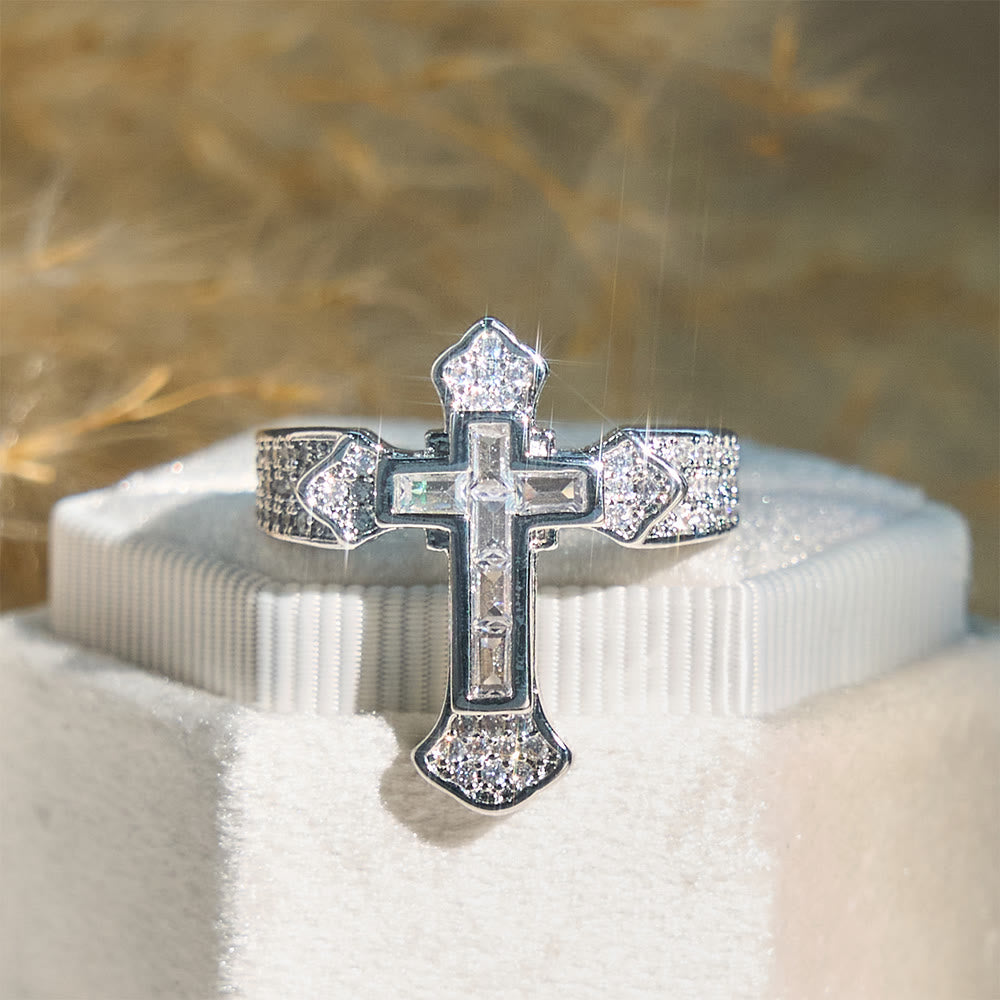 The Holy Cross Ring with Zirconia Accents