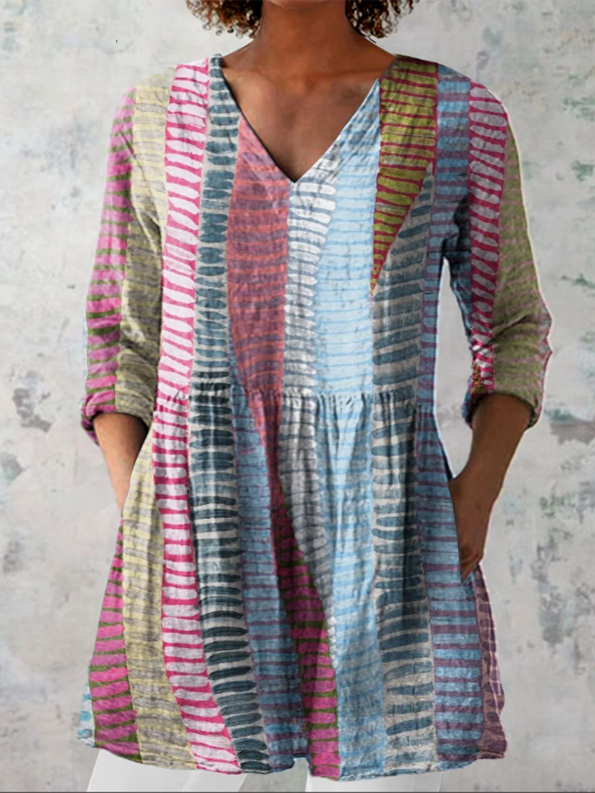 Danica | Long V-neck Blouse