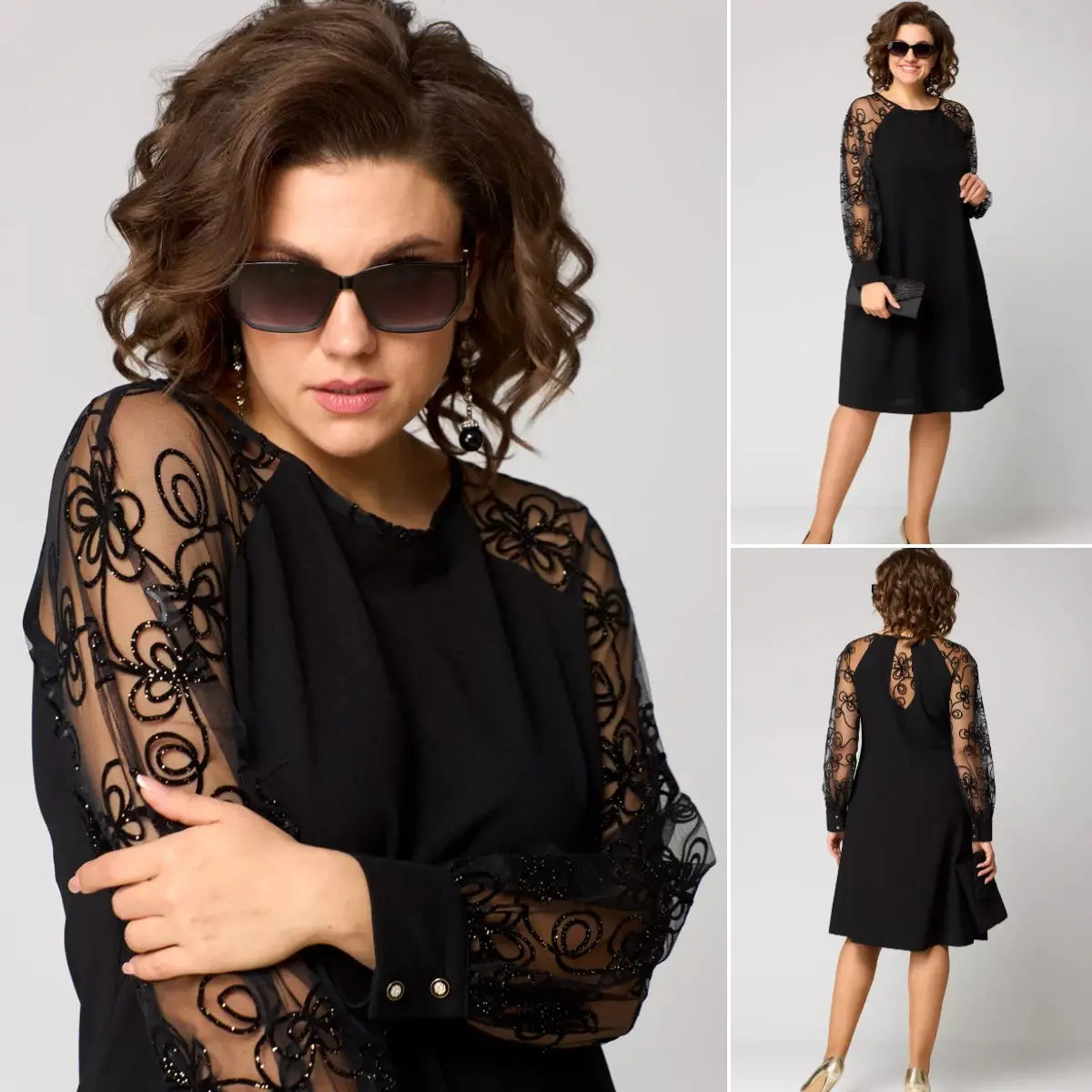 Chloe™ | Elegant Black Lace Dress