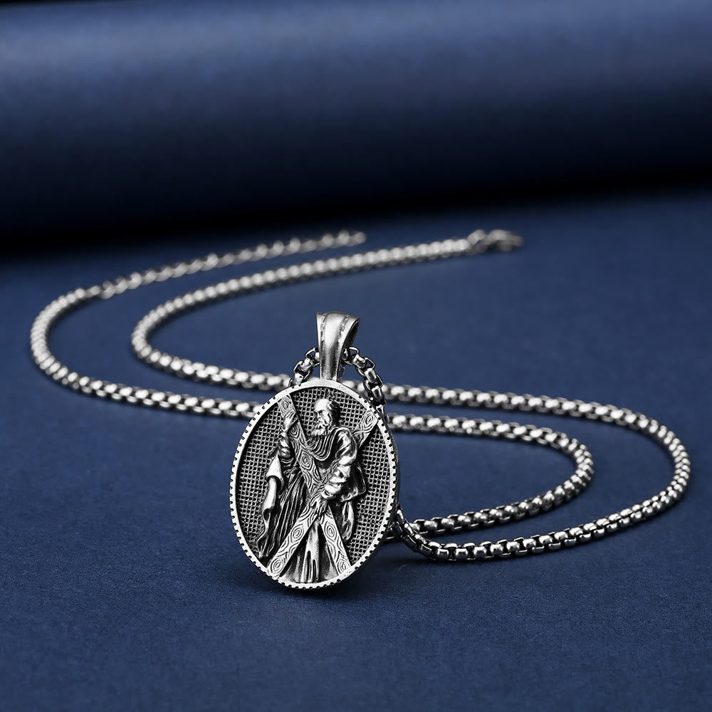the St. Andrew Retro Christian Necklace