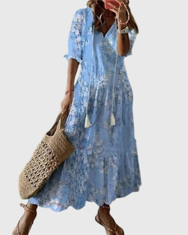 Nora | Boho Vintage Sommer Maxikleid