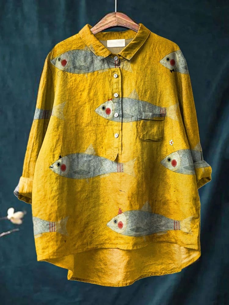 Ava | Playful Fish Shirt