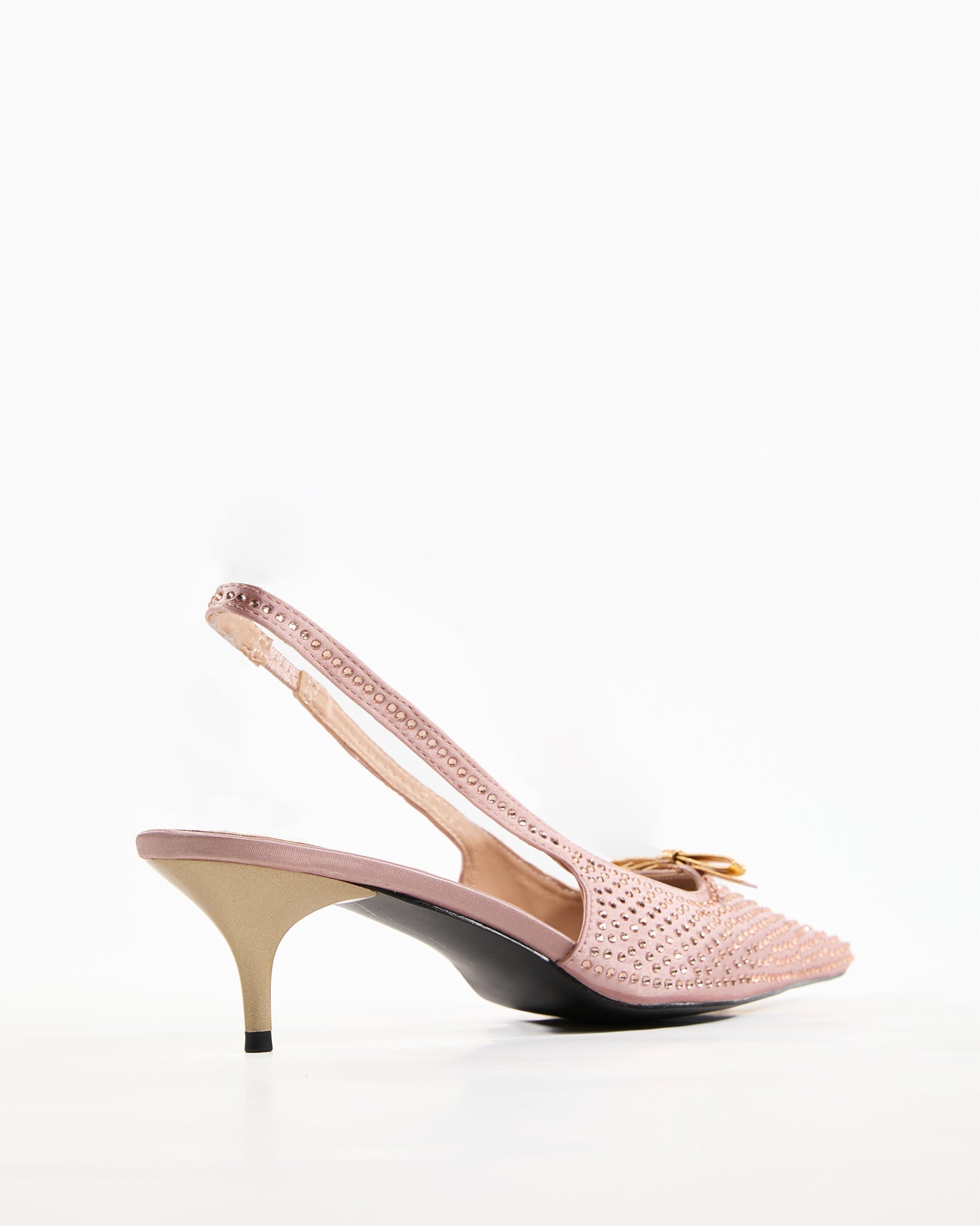 Dakota Rhinestore Slingback Pumps In Pink