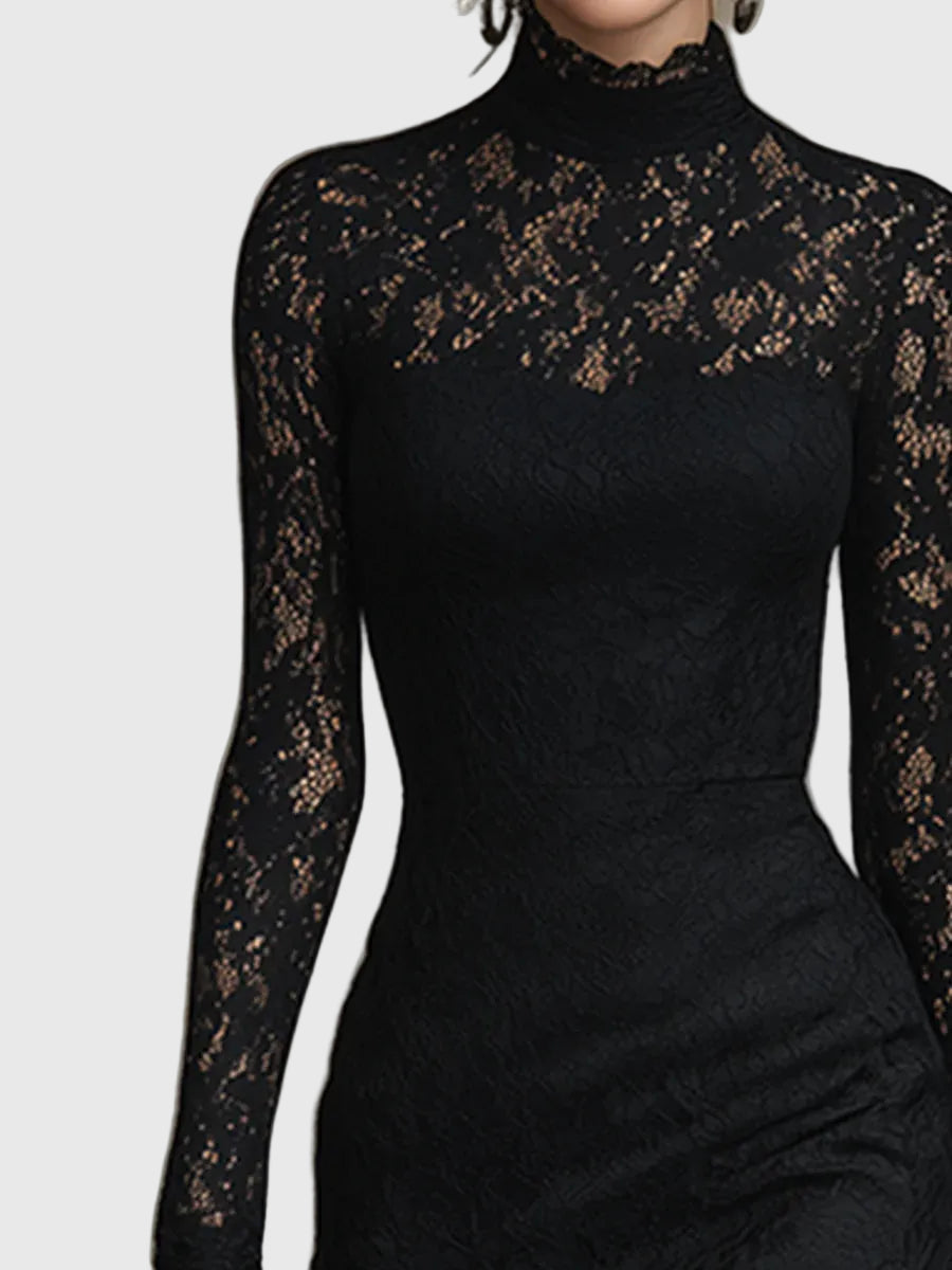 Ella | Elegantes Spitzen-Fishtail-Maxikleid