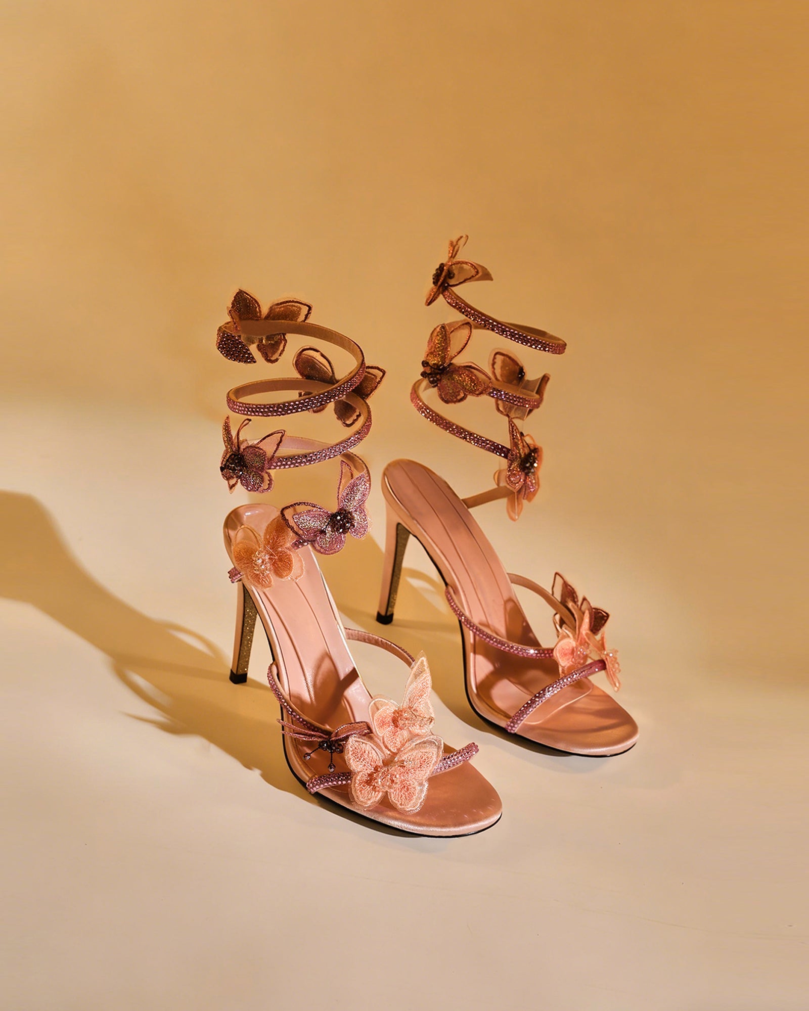 Elisa Glitter Butterfly Snake Sandals